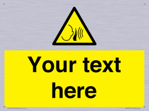 Custom warning sudden loud noise